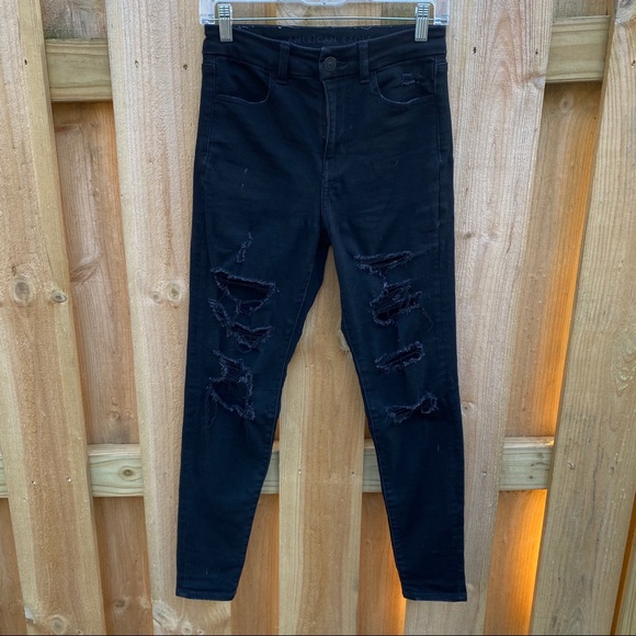 American Eagle Outfitters Denim - AEO American Eagle Black High Rise Jegging 4